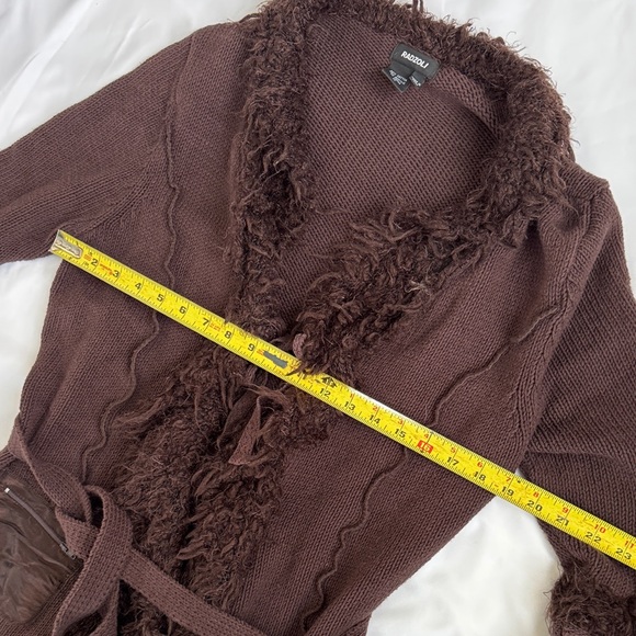 Vintage Y2K Brown Fringe Cardigan - Picture 5 of 9